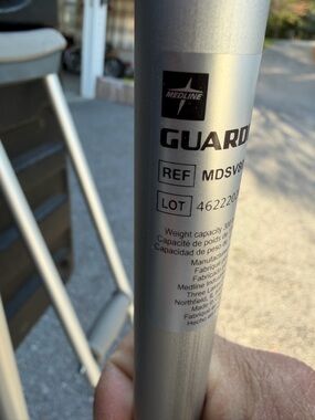 Medline Guard Rollator Cane Tube - Silver